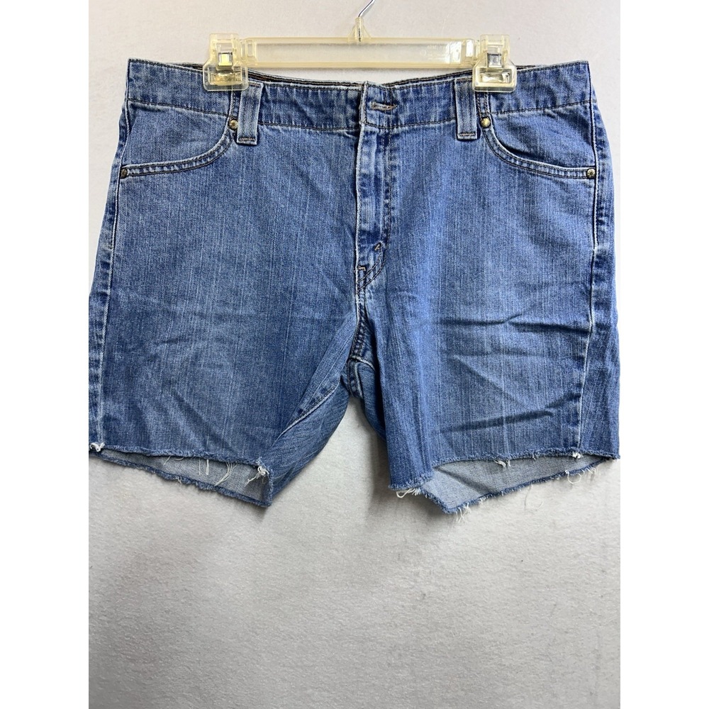 Levi's 525 Nouveau Low Bootcut Women's Blue Denim Cut Off Shorts Low Rise 16M